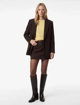Koton Slim Fit Kemer Detaylı Mini A Kesim Etek