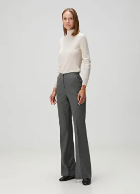 Kiton Gri Yün Pantolon