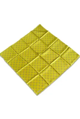 ARMİNE Yeşil Monogram Desen Tivil İpek Eşarp 9178 - 32