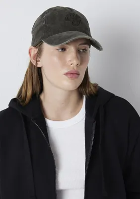 Mavi MJ Nakışlı Gri Şapka