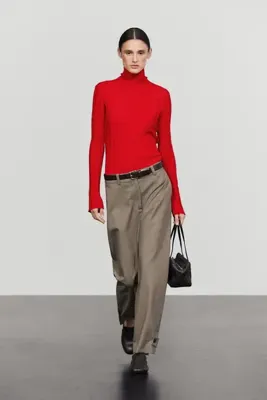 Massimo Dutti Pensli, paça detaylı %100 yün pantolon