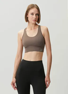 New Balance Tech Training Kahverengi Spor Sütyeni