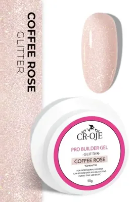 CROJE KALICI OJE (Orta Akışkan Kıvam) Pro Builder Gel (Glitter Coffee Rose) 50 gr