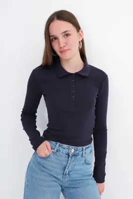 Addax Polo Yaka Düğmeli Bluz B1848