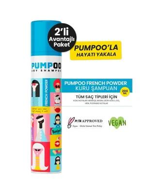 Pumpoo French Powder Kuru Şampuan 2 x 200 ML