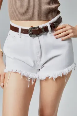 derikem %100 Hakiki Kadın Kemeri 2,5 Cm Şık Antik Gümüş Toka Desenli Kemer