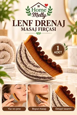 btm home Yüz Şekillendirici Lenf Drenaj Masaj Fırçası - Çene Şekillendirici Yumuşak Fırça