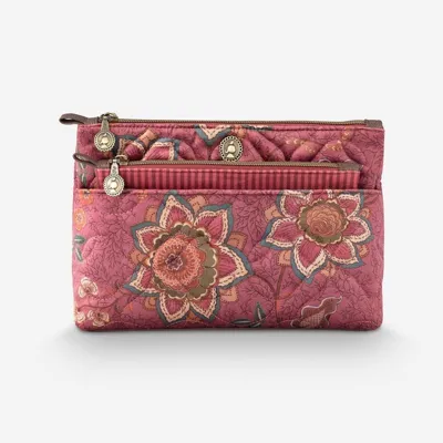 Pip Studio Pembe Polyester Makyaj Çantası 26x7,5x18 cm