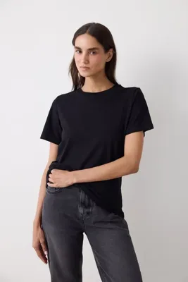 Penti Siyah Basic Fit Kısa Kollu Tişört