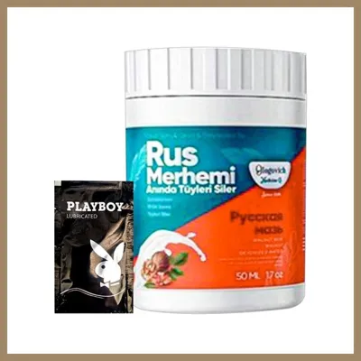 Bezos Playboy Turquoise Ceviz & Ceviz Sütü Rus Merhemi 50 ml Tüylere Krem + Yanında Jel BTKFZ