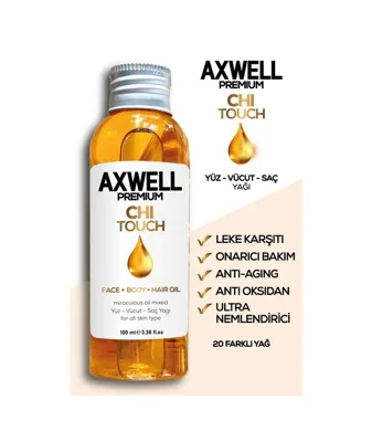 AXWELL PREMIUM Chi Touch Çok Amaçlı Mucizevi Bakım Yağı (Yüz Vücut Saç) 100 ML