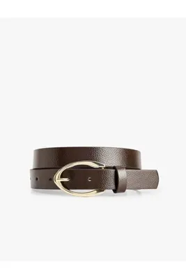 Koton Oval Metal Toka Detaylı Suni Deri İnce Kemer