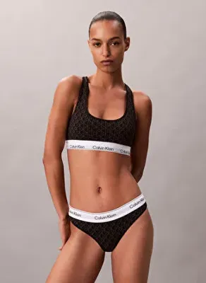 Calvin Klein Siyah Kadın Tanga LV00QF8518 CK WOMEN