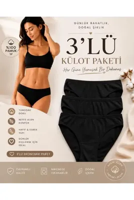 Tutku 3'lü Bikini Külot