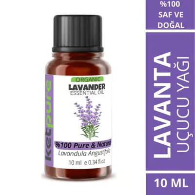 ketpure Organik İçerikli Lavanta Uçucu Yağı (10 ml) Lavandula Angustifolia Essential Oil
