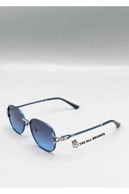 Eyemood Unisex Yuvarlak Güneş Gözlüğü Mavi Çerçeve Mavi Degrade Cam Duarte C3
