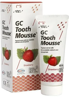 Gc Tooth Mousse Çilek Aromalı 40 gr Bio-Uygun Kalsiyum ve Fosfat İçeren Ağız Bakım Ürünü
