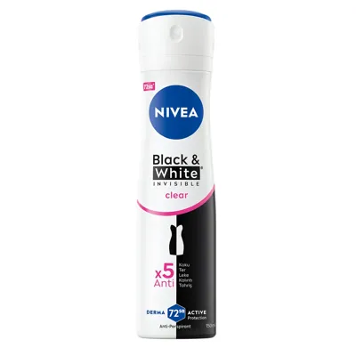 NIVEA Nivea Kadın Sprey Deodorant Black&White Clear 150ml