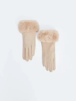 LCW ACCESSORIES Kürklü Kadın Eldiven