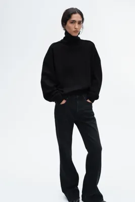 H&M Yün Karışımlı ve Yarım Balıkçı Yakalı Kazak