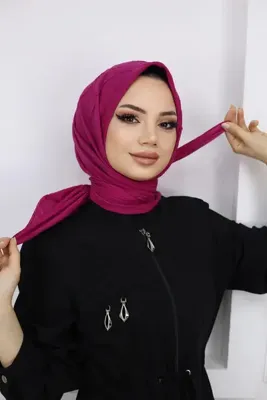 Madame Polo MP BAMBU KRAŞ EŞARP - Vişne – Kendinden Kırışık Ütü Gerektirmez | 100x100 cm
