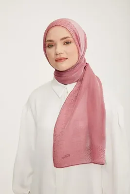 Armine Işıltılı Logo Detaylı Şal Koyu Pembe