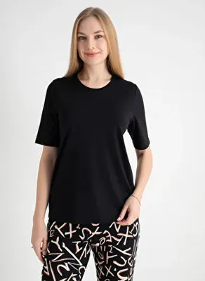 Sixteensixty Siyah Kadın V Pijama Üst 403SIX-1110-062