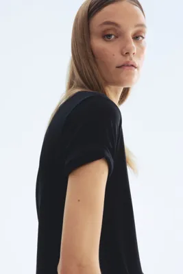 H&M İpek Karışımlı Tişört