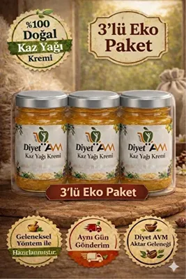 Diyet AVM Kars Kaz Yağı Kremi 3’lü Eko Paket (3 x 170 ml)