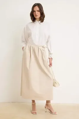 Trendyol Modest Bej Taşlı Uzun Etek TCTSS26EE00020