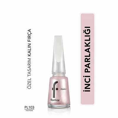 Flormar Pearly Yoğun Pigmentli ve Sedef Yansımalı Oje 103 Pink Pearl