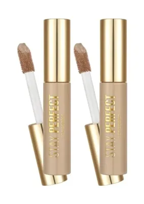Trendexa Kapatıcı, Stay Perfect Yüksek Pigmentli & Yarı Mat Bitişli Likit, 006 Medıum Beıge (2 Paketi)
