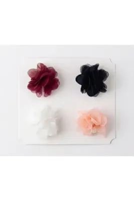 Jeevee Saçsız Bebek Tokası- 4 adet Frida Model Çiçek