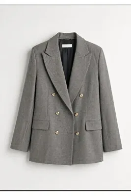 PARKDERİN BÜYÜK BEDEN ,UZUN, GOLD DÜĞMELİ,KAZAYAĞI DESENLİ , BLAZER CEKET