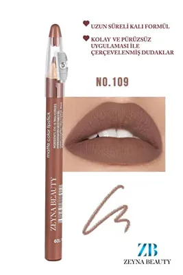 Zeyna Beauty Jumbo Dudak Kalemi Suya Dayanıklı -Matte Jumbo Lipliner Waterproof