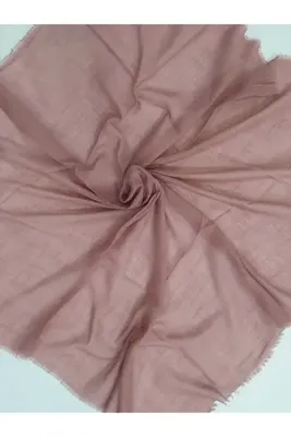 Genel Markalar Kadın Pembe Düz Flamlı Koton Eşarp