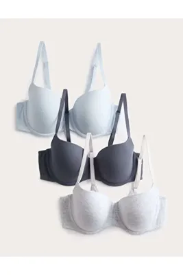 Marks & Spencer 3’lü Pamuk Karışımlı Destekli Sütyen