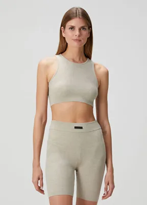 Fear Of God Essentials Bej Ribli Spor Sütyeni