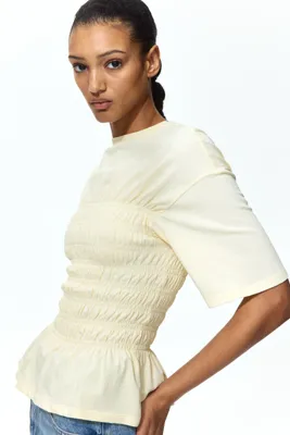 H&M Büzgülü Tişört