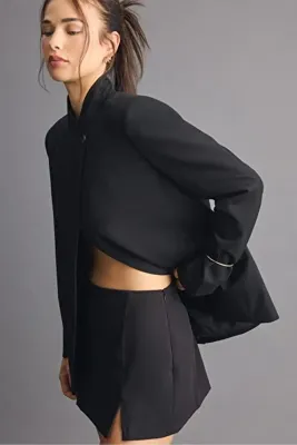 Stradivarius Yan yırtmaçlı şort etek