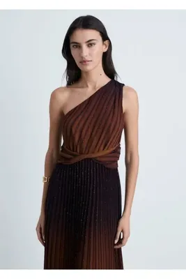 MANGO Woman Pilili ombre elbise