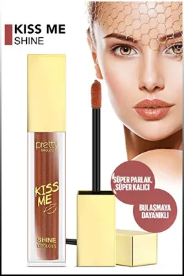 Pretty Beauty Kiss Mee Shıne Lipgloss 24 Saat Kalıcı Işıltı Veren Ruj Pb-170b No:01