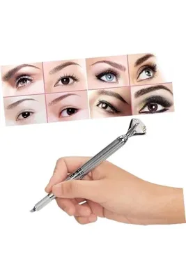 BATALLI kırmızı tektaşlı kapaklı microblading kalemi