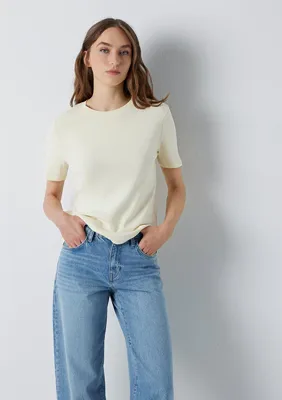 Mavi Ekru Basic Tişört
