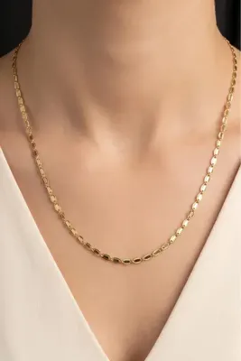 Modacaprea Xuping 14K 45 cm Ezme Arpa Kadın Kolye | Altın Renkli Kararmaz Takı Kadın Kolye