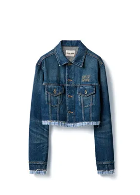 Miu Miu Mavi Kadın Denim Bluz Ceket