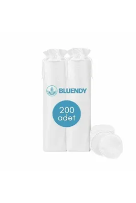 Bluendy 200 Adet Yuvarlak Makyaj Temizleme Pamuğu -%100 Saf Premium Kalite Disk Pamuk, Fondöten ve M
