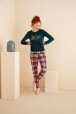 Sevim 13186 Kadın Nakışlı Pijama Takım