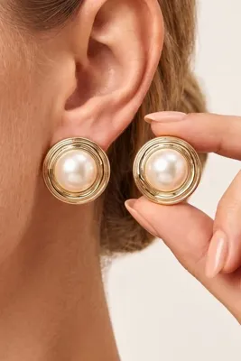 Elika Silver Kadın Gösrerişli İnci Model Vintage Küpe