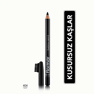 Flormar Yumuşak Uçlu ve Dağıtıcı Fırçalı Kaş Kalemi 404 Black